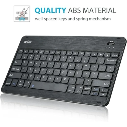 Enhance Productivity: Galaxy Tab S9 FE Plus 12.4" 2023 Keyboard Case - Detachable Wireless Keyboard, Protective Cover in Sleek Black