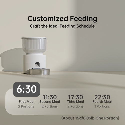 PAPIFEED Automatic Cat Feeders with APP: WiFi Pet Dry Food Dispenser 3L,Timed Auto Pet Feeder Programmable,Up to 10 Feeding Schedule Per Day(12