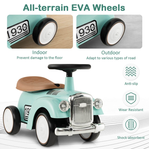 Gymax Retro Kids Ride-on Toy Kids Sit to Stand Vehicle with Working Steering Wheel