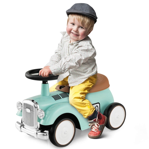 Gymax Retro Kids Ride-on Toy Kids Sit to Stand Vehicle with Working Steering Wheel