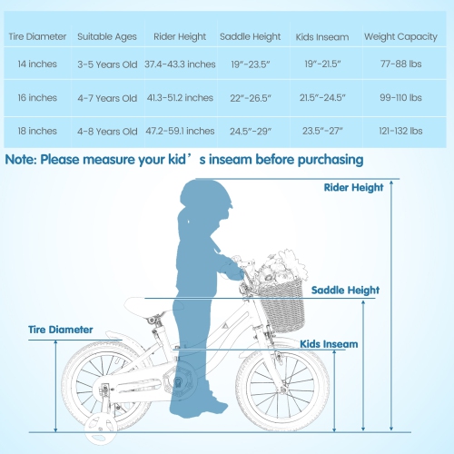 Gymax Retro Style Kids Bike Bicycle w/ Height Adjustable Handlebar & Seat Pink