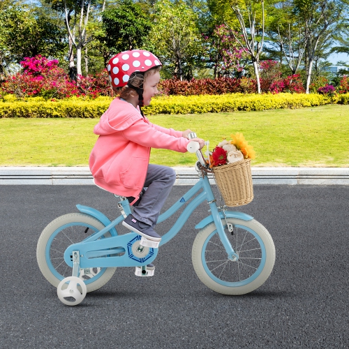 Gymax Retro Style Kids Bike Bicycle w/ Height Adjustable Handlebar & Seat Pink