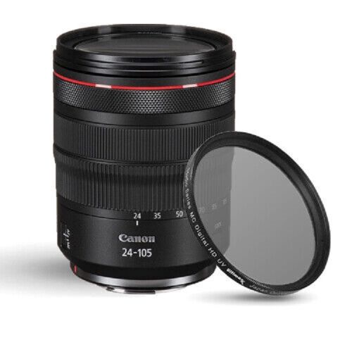 CANON  Rf 24-105MM F/4L Is Usm Lens 2963C002 + Uv Ultraviolet Filter