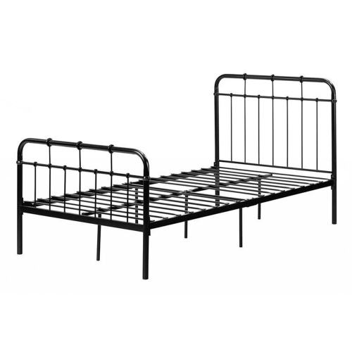 South Shore Cotton Candy Twin Metal Bed in Black