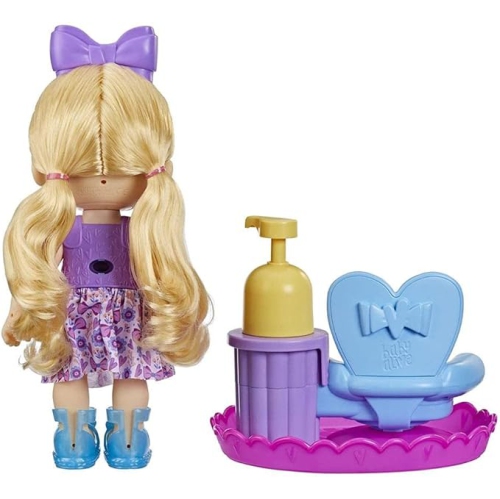 Baby Alive – poupée mode sudsy, cheveux blonds, comprend une poupée bébé de 12 po, une chaise de salon et des accessoires pour poupée