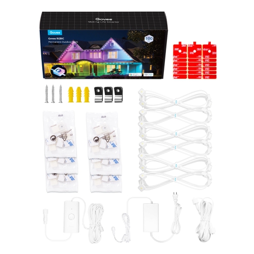 Govee Permanent RGBIC Outdoor Lights 50ft - White Cord