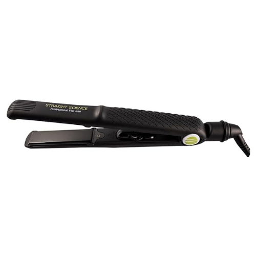 Hair Forensic Straight Science Professional Flat Iron 1 inch Black Titanium Plate - Up to 450F