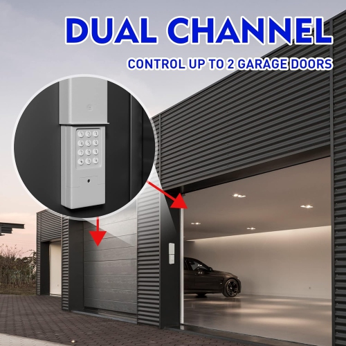 Pavé numérique universel pour ouvre-porte de garage, compatible avec l'ouvre-porte de garage Stanley LiftMaster Craftsman Genie Multi Code de