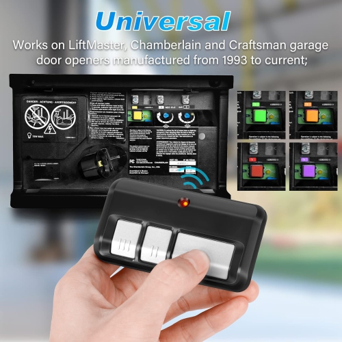 3 pour la télécommande universelle LiftMaster Craftsman de porte de garage 893LM 893Max 971LM de Chamberlain