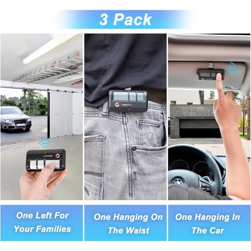 3 pour la télécommande universelle LiftMaster Craftsman de porte de garage 893LM 893Max 971LM de Chamberlain