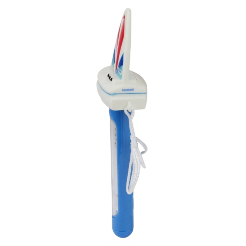 Blue and White HydroTools Sail Boat Thermometer for Swimming Pools or Spas, 9.5"