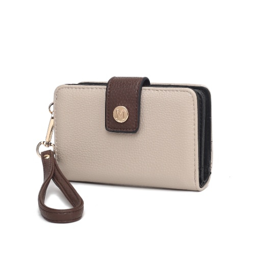 MKF COLLECTION  Shira Color Block Vegan Leather Women’S Wallet- Wristlet By Mia K In Multicolor