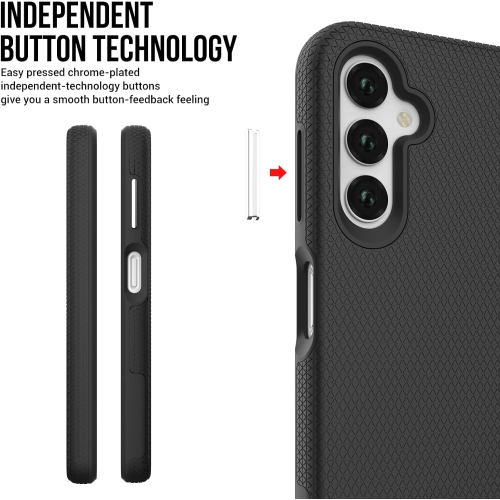 [CS] Slim Fitted Hybrid Hard PC Shell Shockproof Case Cover for Samsung Galaxy S25 Plus / S24 Plus, Black