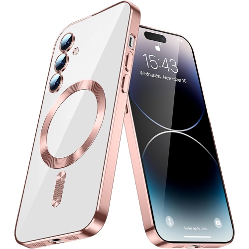 [CS] Hybrid Magnetic MagSafe Case Back Cover for Samsung Galaxy S25 / 24, Rose Gold