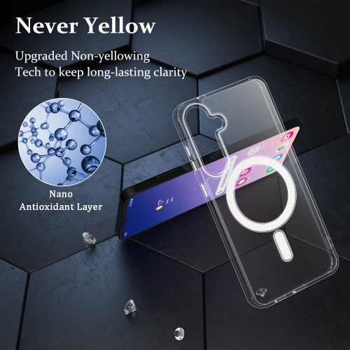 [CS] Hybrid Magnetic MagSafe Case Back Cover for Samsung Galaxy S25 Plus / 24 Plus, Clear