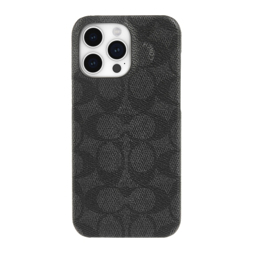 COACH  Iphone 15 Pro Max Plastic Fitted Hard Shell Case – In Charcoal