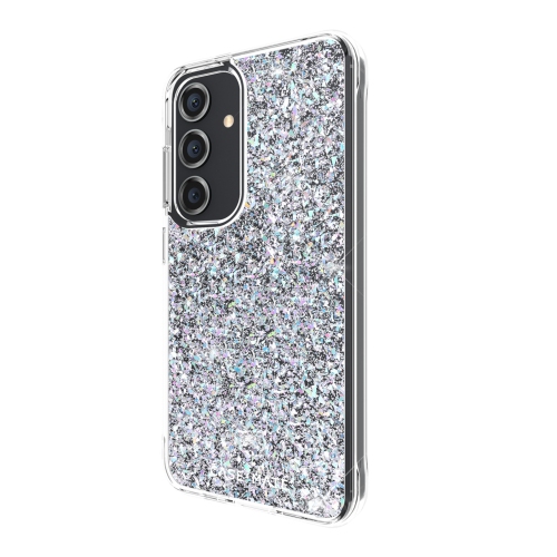 Case-Mate Twinkle Galaxy S24 5G Plastic Fitted Hard Shell Case – Silver