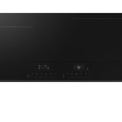 Cuisinière électrique encastrable à induction avec convection par ventilateur 6,3 pi³ 30 po BESPOKE de Samsung - Acier inoxydable