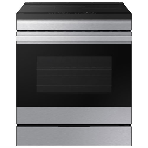 Samsung BESPOKE 30" 6.3 Cu. Ft. True Convection Induction Slide-In Electric Range - Stainless Steel