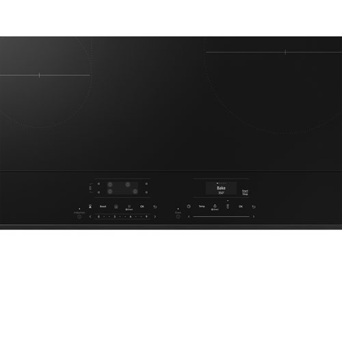 Cuisinière électrique encastrable à induction avec convection véritable 6,3 pi³ 30 po BESPOKE de Samsung - Acier inoxydable