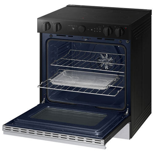 Samsung BESPOKE 30" 6.3 Cu. Ft. True Convection 5-Element Slide-In Electric Range - SS