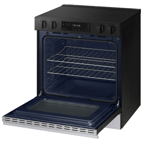 Samsung BESPOKE 30" 6.3 Cu. Ft. Self-Clean 5-Element Slide-In Electric Range - Stainless Steel