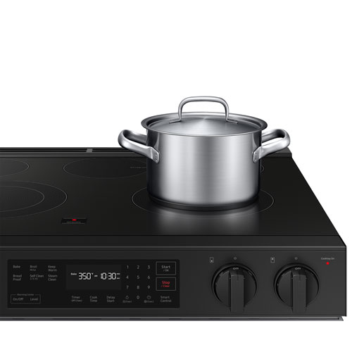 Samsung BESPOKE 30" 6.3 Cu. Ft. Self-Clean 5-Element Slide-In Electric Range - Stainless Steel