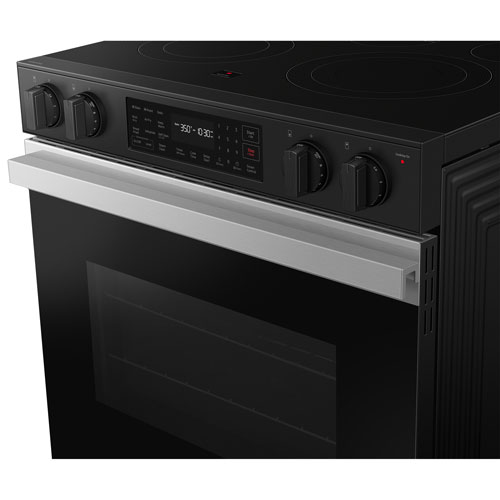Samsung 30" 6.3 Cu. Ft. Fan Convection 5-Element Slide-In Electric Range (NSE6DG8300SRAC) - Stainless Steel