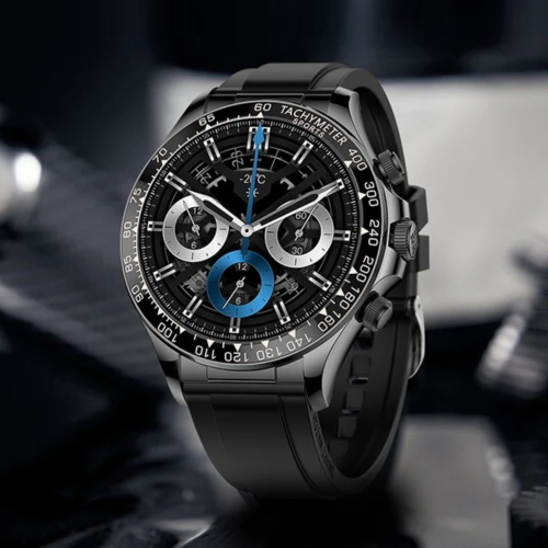 TUTT Classic Smartwatch for Men Metal Case | 1.55'' Large HD Screen IP67 Tactical Smart Watch with BT Call Pedometer Straps X108