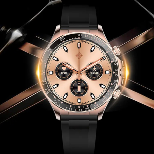 TUTT Classic Smartwatch for Men Metal Case | 1.55'' Large HD Screen IP67 Tactical Smart Watch with BT Call Pedometer Straps X108