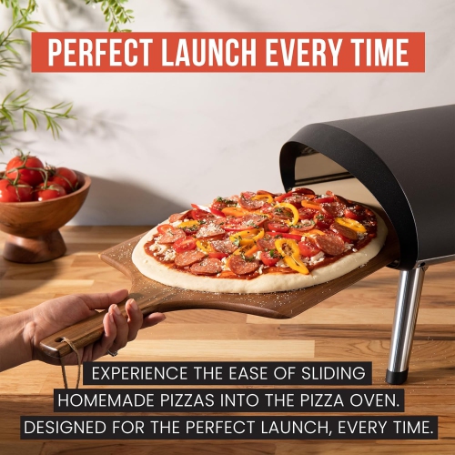 Pelle à pizza 14 po en acacia chef Pomodoro, pelle à pizza en bois 14 po, pelle à pizza en bois maison, pelle à pizza avec poignée, Accessoires pour