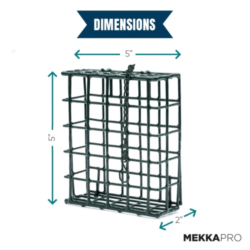 MEKKAPRO Double Delight Suet Feeder 2-Pack with Metal Roof, Dual Capacity, Weather-Resistant Hanging Bird Feeders - Easy to Use