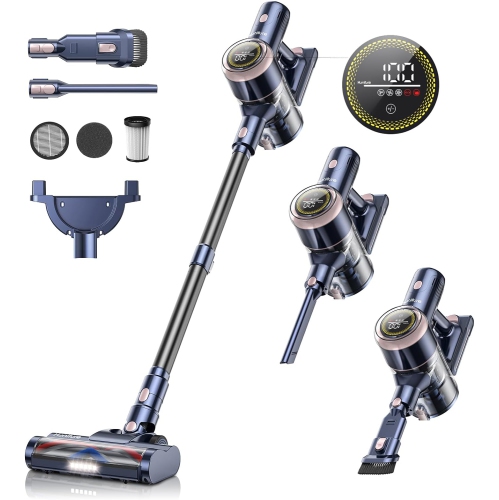 HORNITURE  Honiture Cordless Vacuum Cleaner 450W 38Kpa Stick Vacuum \w Touch Screen 60Min Runtime Battery Handheld Vacuum Lightweight Powerful