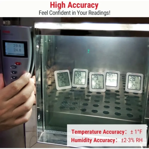 Thermomètre numérique intérieur Hygrometer TP50 avec thermomètre de pièce Max/min et moniteur d'humidité avec grand écran ACL indicateur d'humidité