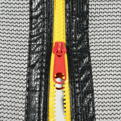 Qaba 6.9FT Trampoline for Kids, 3 In 1 Mini Trampoline with Safety Net, Gymnastics Bar, Swing, Toddler Trampoline for Baby 3+ Years Old