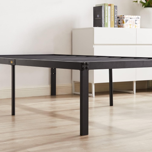 18 Inch Metal Platform Bed Frame/ Easy Assembly Mattress Foundation /Heavy Duty Steel Slat/ /No Box Spring Needed- Twin Size