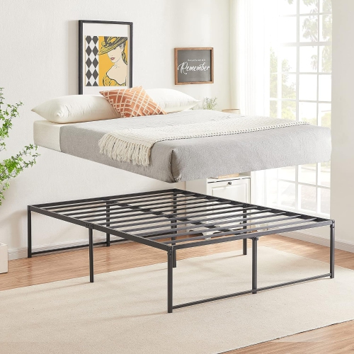 18 Inch Metal Platform Bed Frame/ Easy Assembly Mattress Foundation /Heavy Duty Steel Slat/ /No Box Spring Needed- Full Size