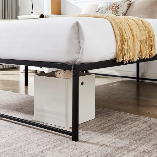 16 Inch Metal Platform Bed Frame/ Easy Assembly Mattress Foundation /Heavy Duty Steel Slat/ /No Box Spring Needed- Full Size