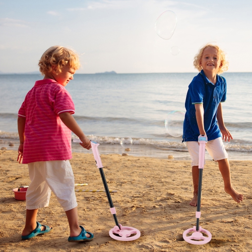 Gymax 24.5''-33.5'' Metal Detector for Kids with LCD Display IP68 Waterproof