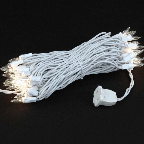 NOVELTY LIGHTS LLC  Novelty Lights 50 Light Clear Twinkle Christmas Mini Light Set Wire, 25' Long In Green