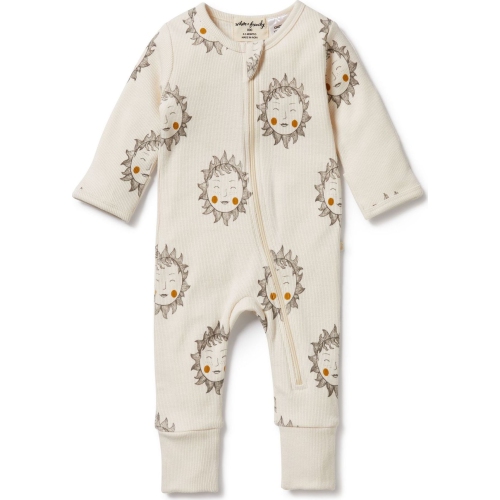 Wilson+Frenchy Organic Cotton Zipsuit with Feet - Shine on Me