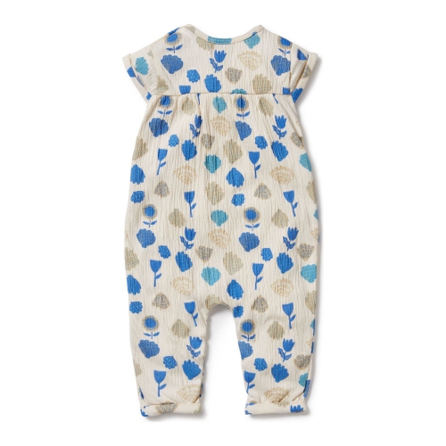 Wilson+Frenchy Crinkle Jumpsuit - Ocean Breeze