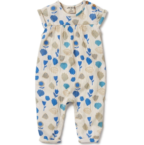 Wilson+Frenchy Crinkle Jumpsuit - Ocean Breeze