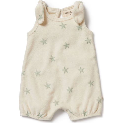 WILSONFRENCHY  Wilson+Frenchy Organic Terry Tie Playsuit - Tiny Starfish (18-24 Months, 12-14 Kg) In Multicolor
