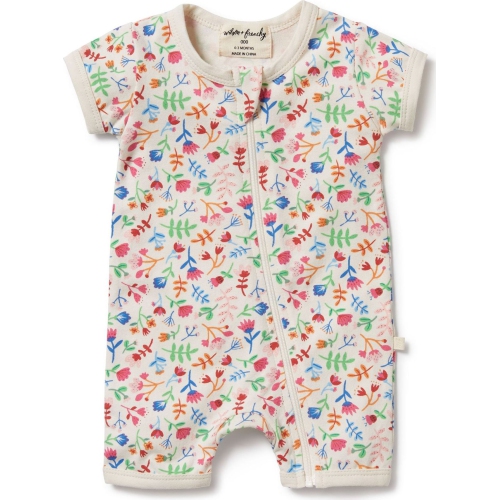 Costume de Boyleg en coton biologique Wilson+Frenchy - jardin tropical