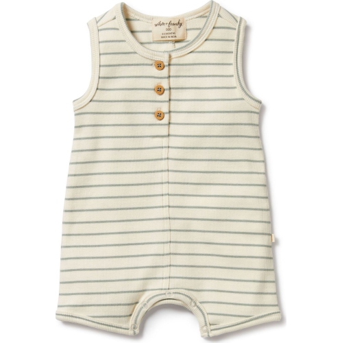 Wilson+Frenchy Organic Henley Growsuit - Petit Sage