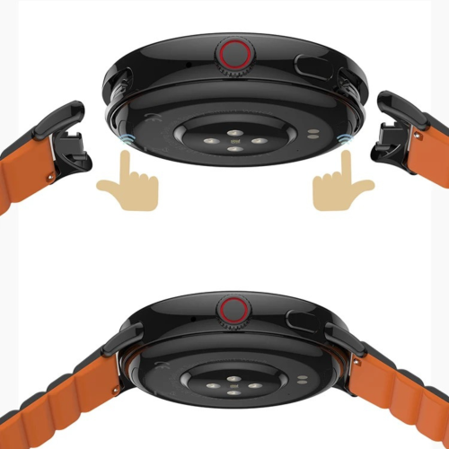 TUTT LA9 AMOLED Women Pocket Smart Watch 1.43 inch With Quick-detach Straps Sport Fitness 2 in 1 Smartwatch Black