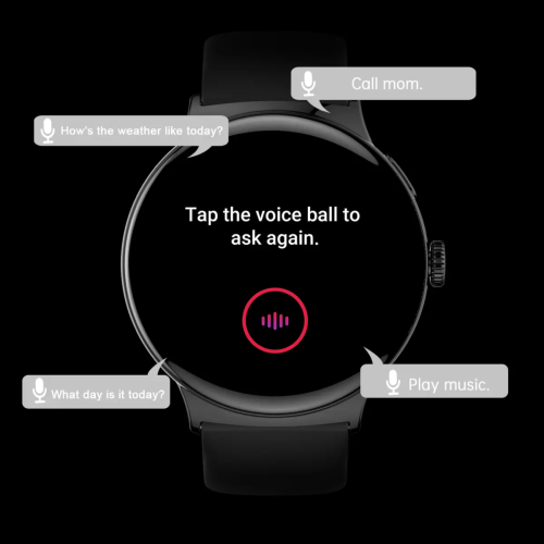 TUTT LA9 AMOLED Women Pocket Smart Watch 1.43 inch With Quick-detach Straps Sport Fitness 2 in 1 Smartwatch Black