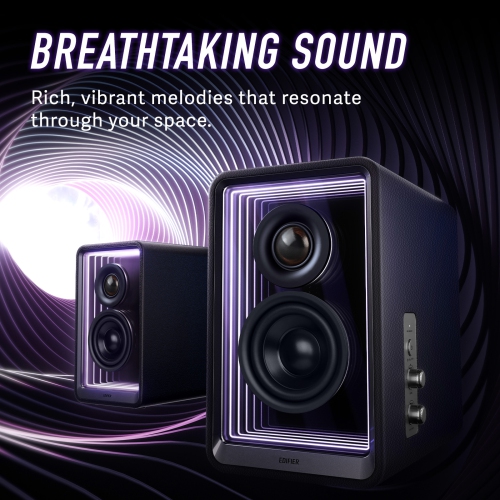 Edifier QR65 Active Monitor Speakers with GaN Charger, Wireless Audio Bluetooth Computer Speakers
