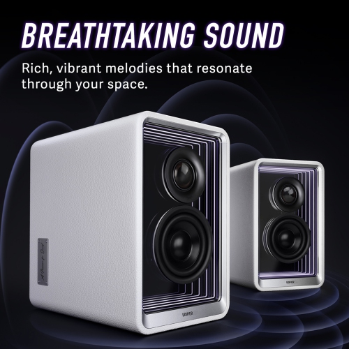 Edifier QR65 Active Monitor Speakers with GaN Charger, Wireless Audio Bluetooth Computer Speakers